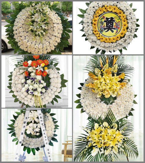 河南南阳新野县王庄镇水台子村花圈速递